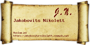 Jakobovits Nikolett névjegykártya
